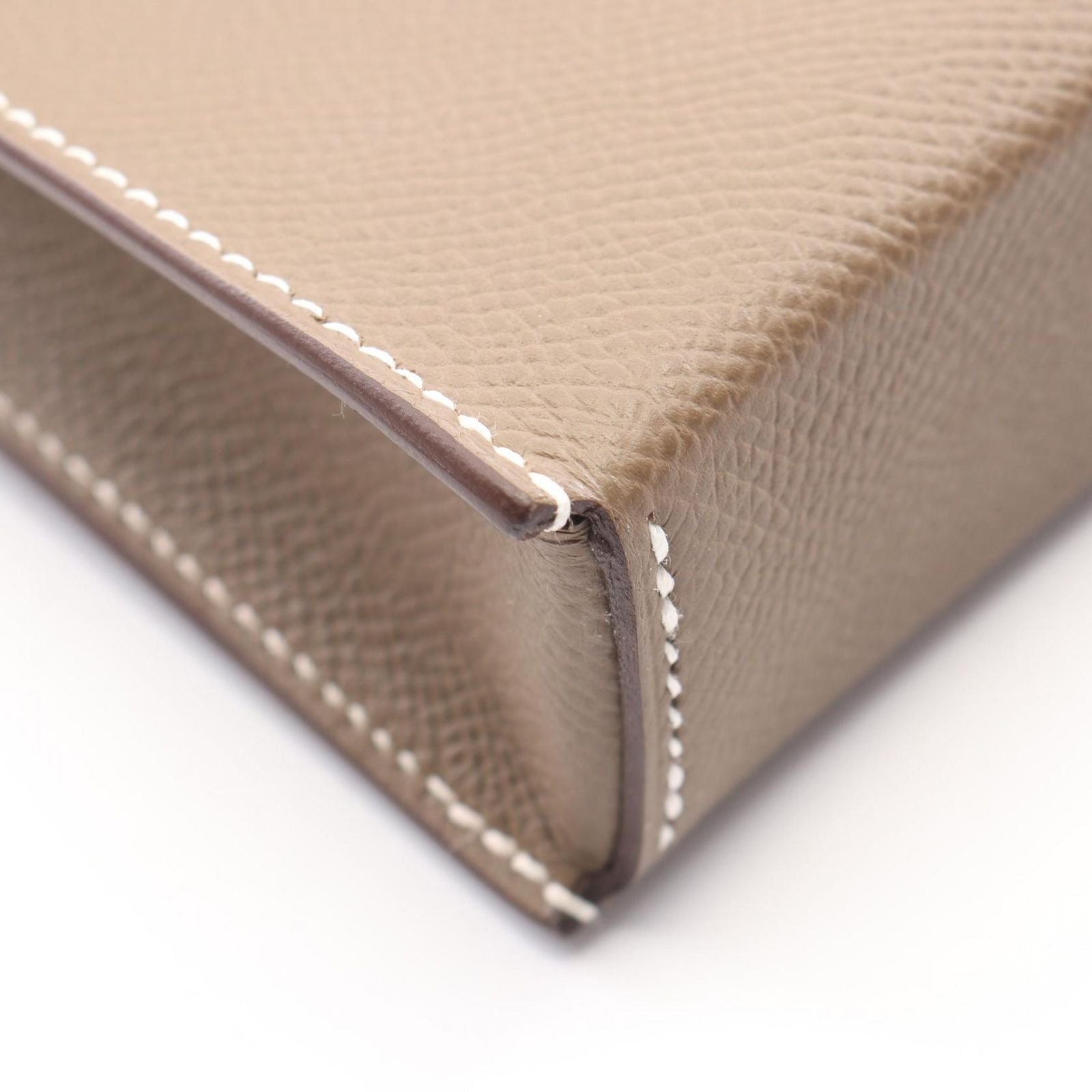 Hermes Shoulder Bag Snap to Go Etoupe Leather — view 7