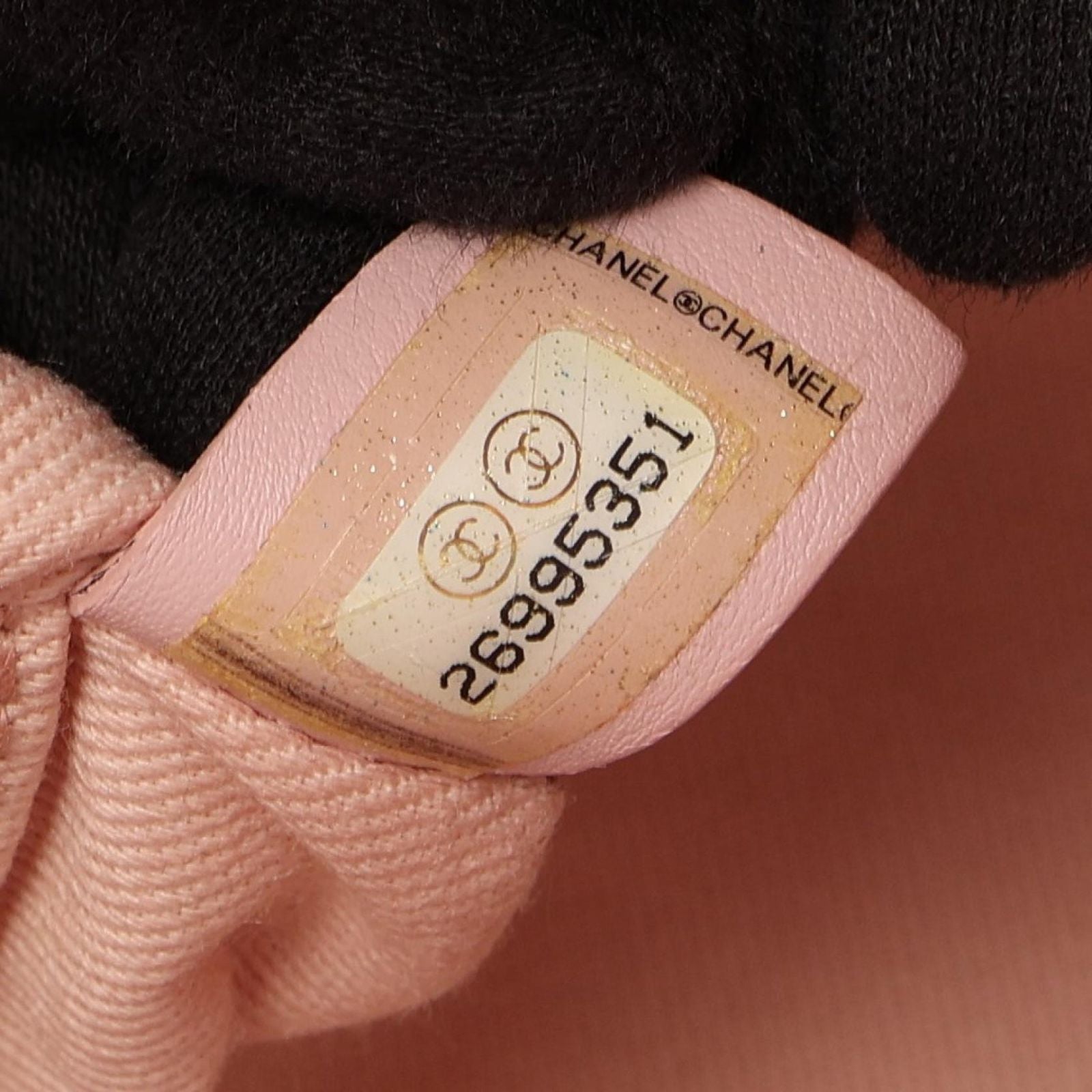 Chanel Tote Bag Deauville Pink Fabric Leather Chain MM — view 5