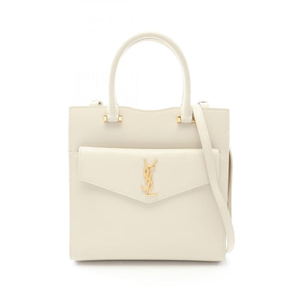 Saint Laurent Paris Handbag Uptown Tote Small 2-Way Ivory Leather
