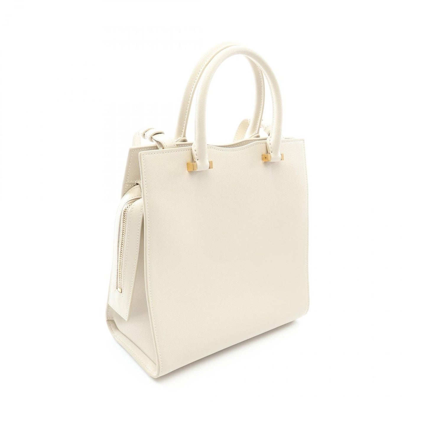 Saint Laurent Paris Handbag Uptown Tote Small 2-Way Ivory Leather — view 2