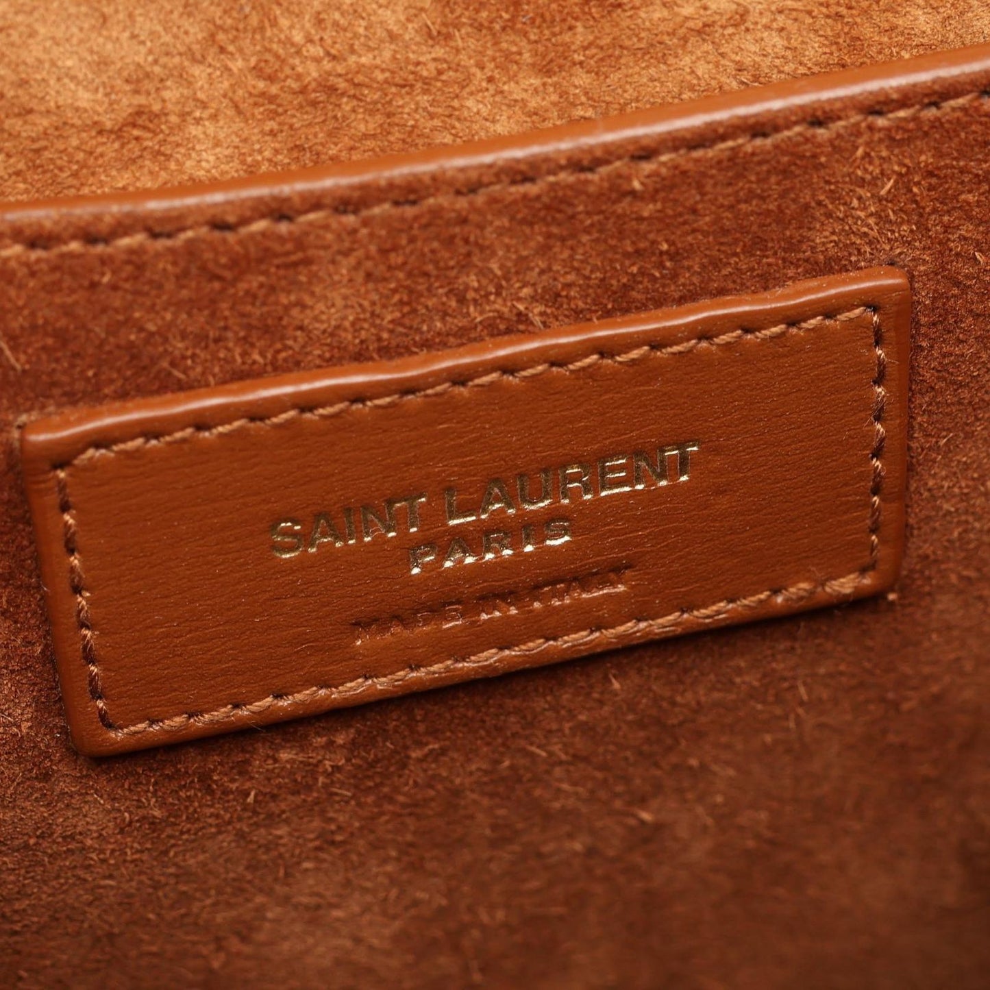 Saint Laurent Paris Handbag Cassandra 2-Way Ivory Brown Canvas Leather Top — view 4