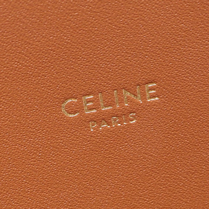 Celine Shoulder Bag Classic Triomphe Brown Black Canvas Leather — view 4