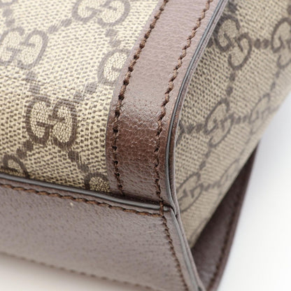 Gucci Tote Bag Ophidia GG Supreme Small 2-Way Beige Brown Green Canvas Leather — view 6