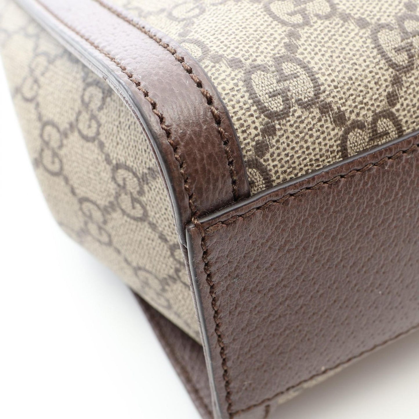 Gucci Tote Bag Ophidia GG Supreme Small 2-Way Beige Brown Green Canvas Leather — view 5