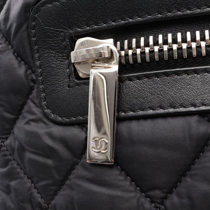 Chanel Tote Bag Coco Cocoon MM Black Nylon Leather — view 7