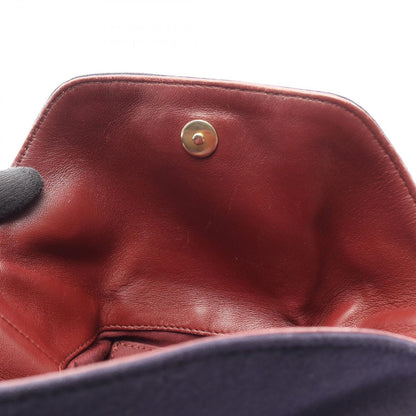 Chanel Shoulder Bag Paris Hamburg Quilted Navy Wool Leather 2-Way Chain — view 7