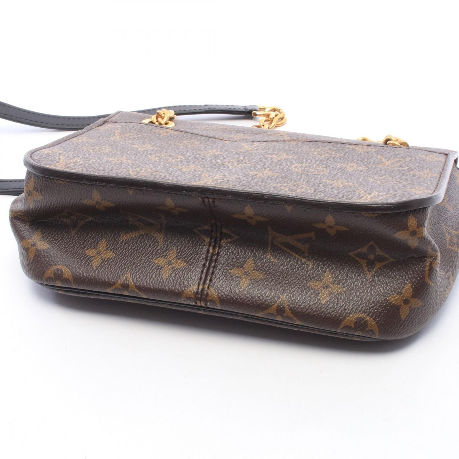 Louis Vuitton Shoulder Bag Passy Monogram Noir Canvas Leather — view 7