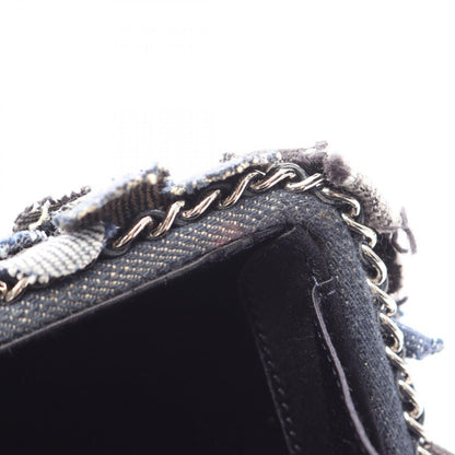 Chanel Shoulder Bag Camellia Denim Blue Chain — view 8