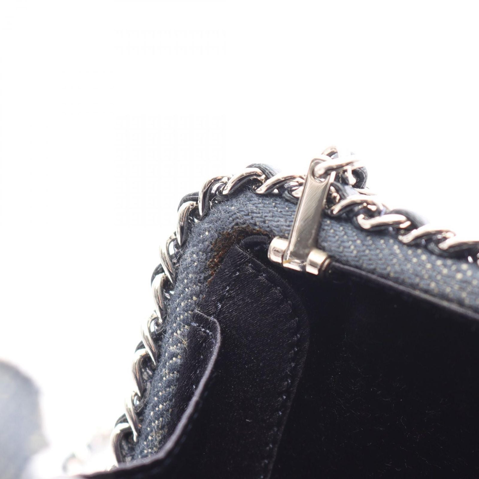 Chanel Shoulder Bag Camellia Denim Blue Chain — view 7