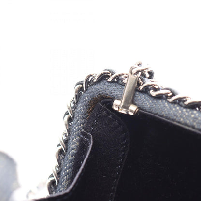 Chanel Shoulder Bag Camellia Denim Blue Chain — view 7