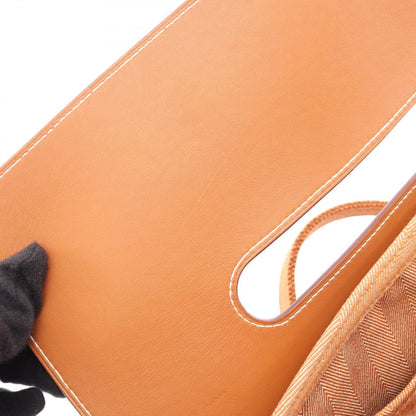 Hermes Handbag Valparaiso PM Gold Canvas Leather — view 7