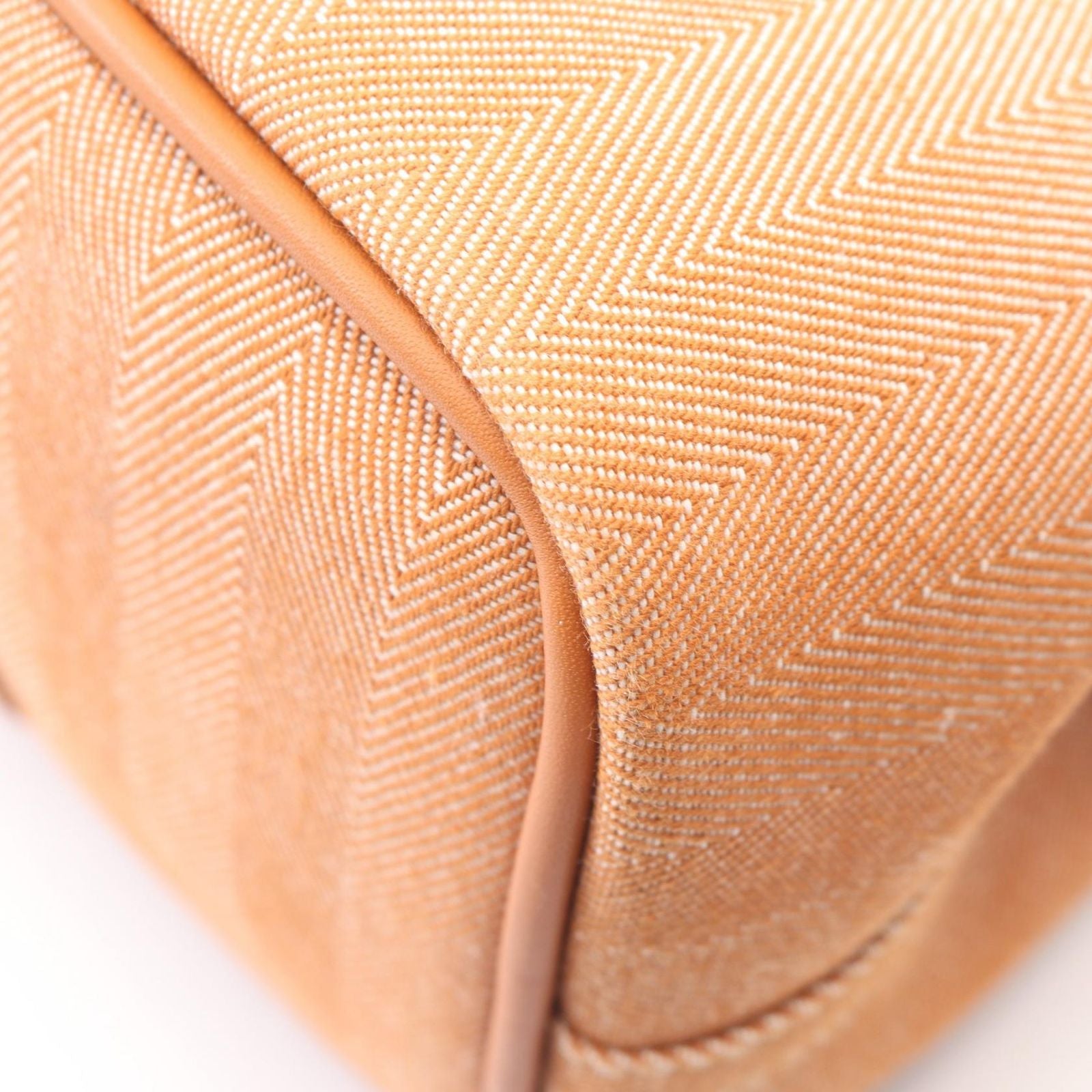 Hermes Handbag Valparaiso PM Gold Canvas Leather — view 6