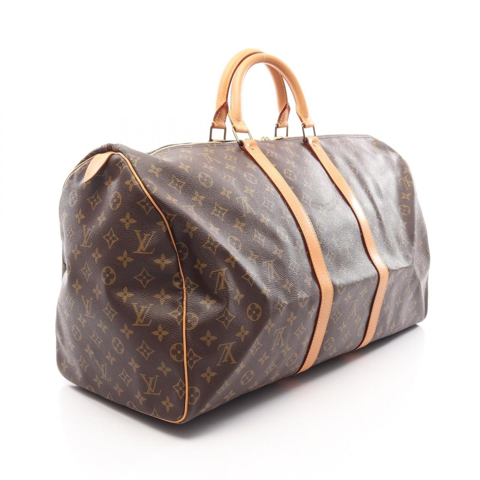 Louis Vuitton Boston Bag Keepall 55 Monogram Leather — view 2