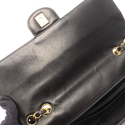 Chanel Shoulder Bag Maxi Quilted 30 Single Flap Black Lambskin Chain — view 6