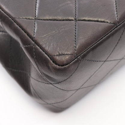Chanel Shoulder Bag Maxi Quilted 30 Single Flap Black Lambskin Chain — view 7