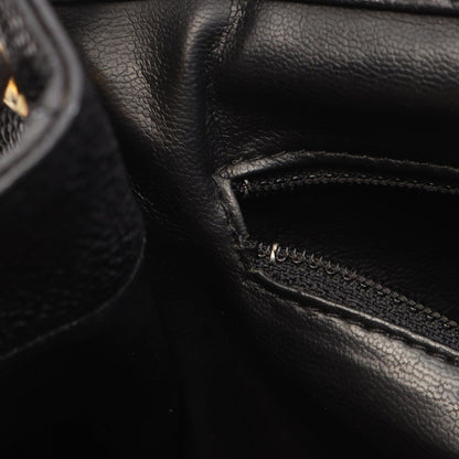 Chanel Backpack CC Logo Black Caviar Leather — view 6