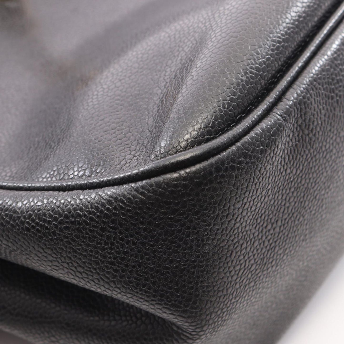 Chanel Backpack CC Logo Black Caviar Leather — view 7