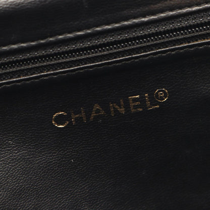Chanel Backpack CC Logo Black Caviar Leather — view 4