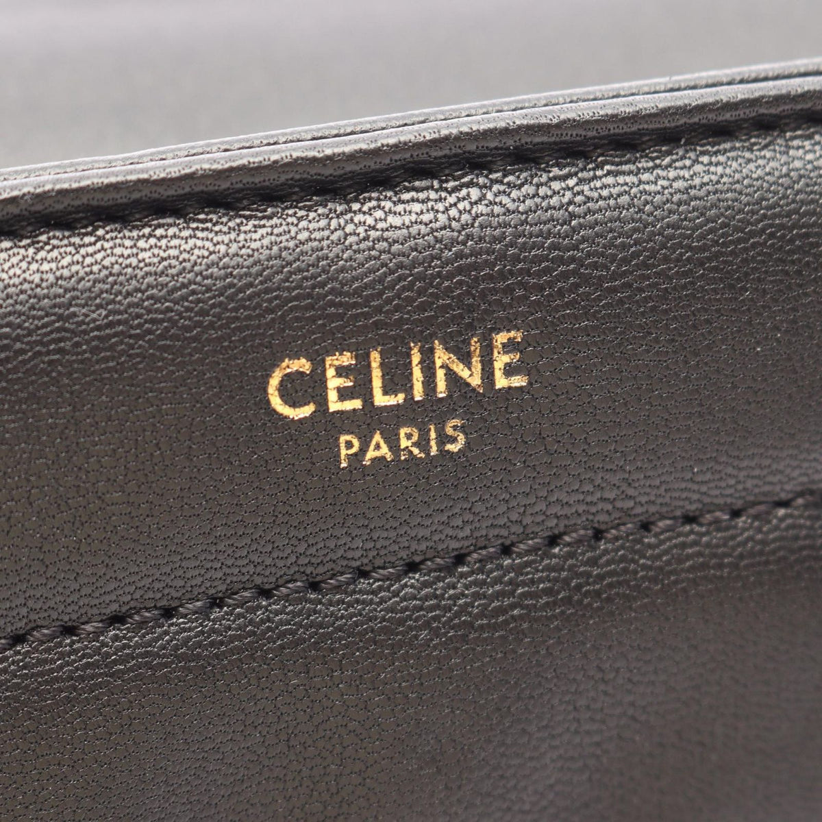 Celine Shoulder Bag Matelasse Monochrome Black Leather — view 4