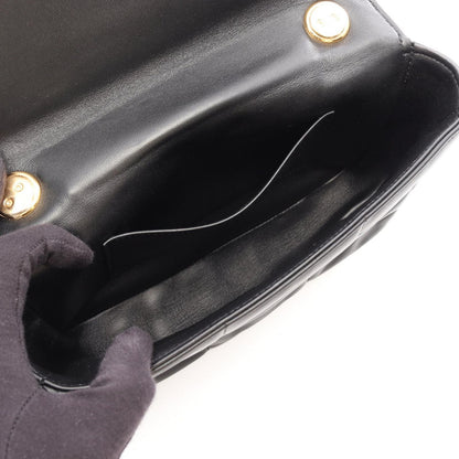 Celine Shoulder Bag Matelasse Monochrome Black Leather — view 3