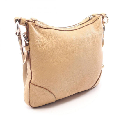 Prada Shoulder Bag Logo Beige Leather Jacquard — view 2
