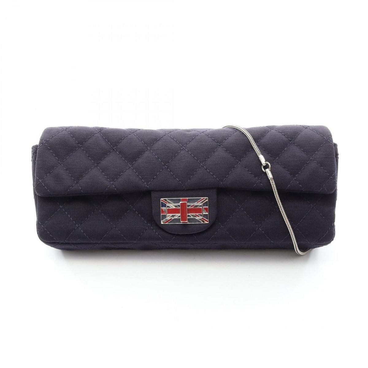 Chanel Shoulder Bag Quilted Union Jack Navy