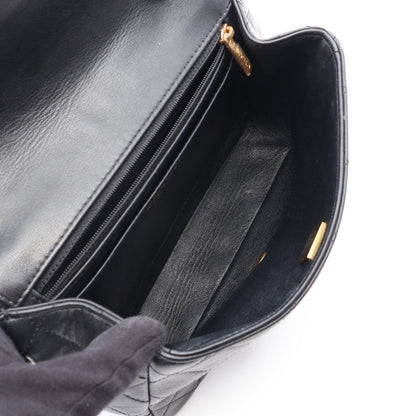 Chanel Shoulder Bag Quilted Black Leather Small Flap Chain — view 3