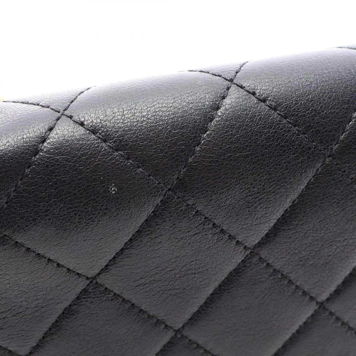 Chanel Shoulder Bag Quilted Black Leather Small Flap Chain — view 8
