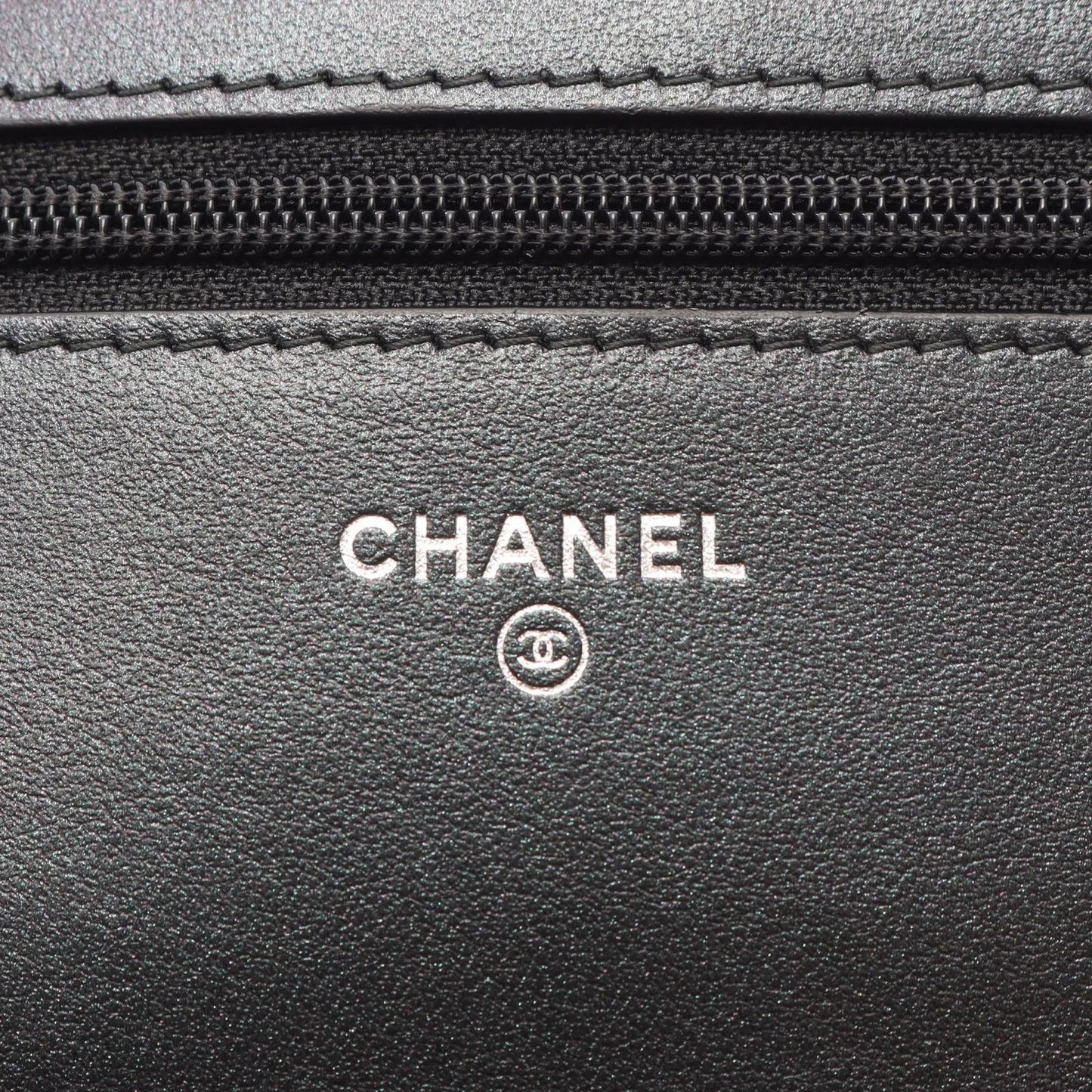 Chanel Shoulder Bag Quilted Black Leather Chain Wallet — view 4