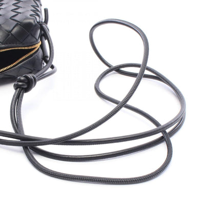 Bottega Veneta Shoulder Bag Intrecciato Mini Loop Black Leather — view 6