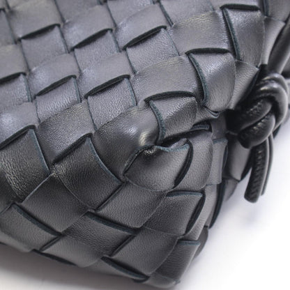 Bottega Veneta Shoulder Bag Intrecciato Mini Loop Black Leather — view 5