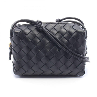 Bottega Veneta Shoulder Bag Intrecciato Mini Loop Black Leather