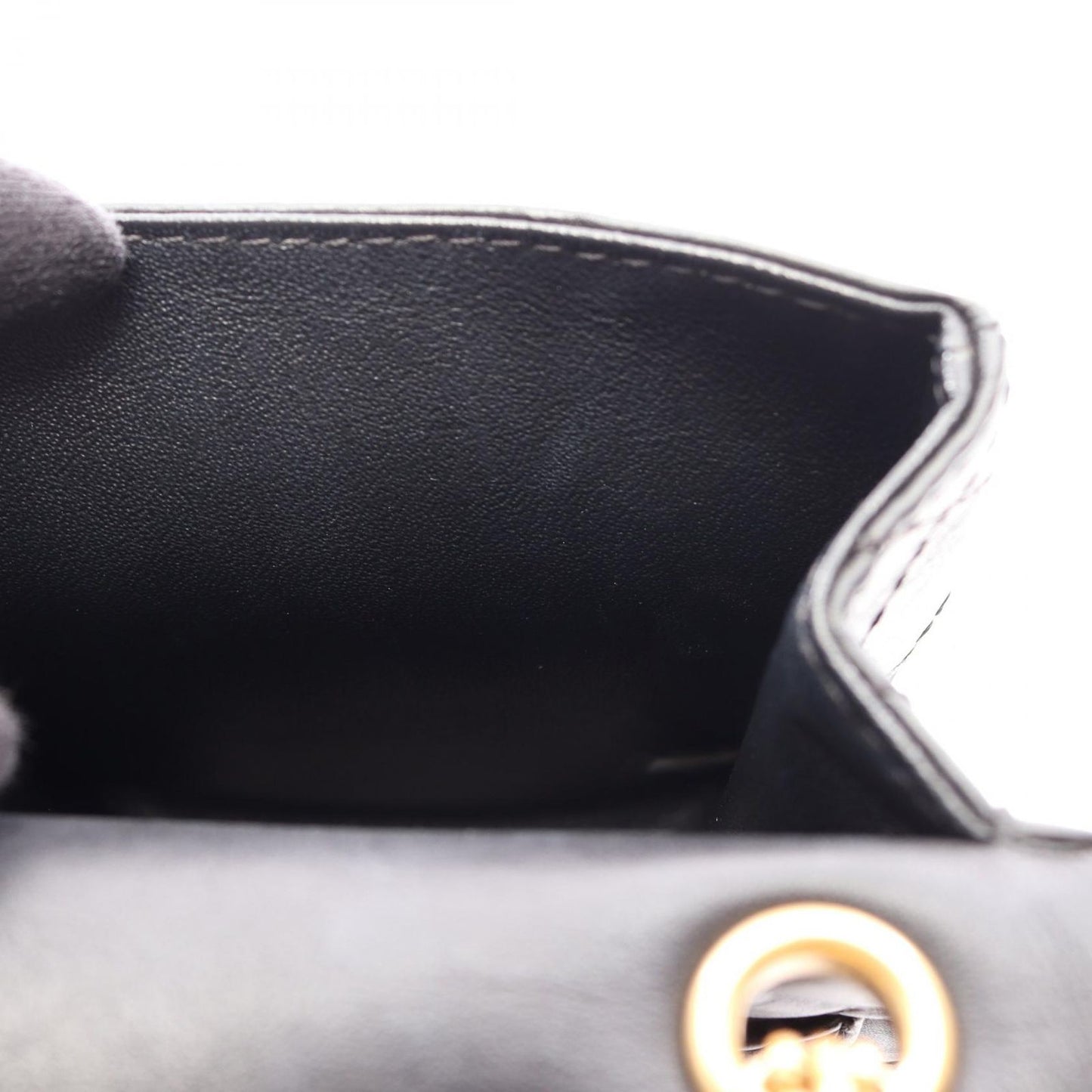 Chanel Shoulder Bag 2.55 Quilted Black Calfskin Small Chain — view 6