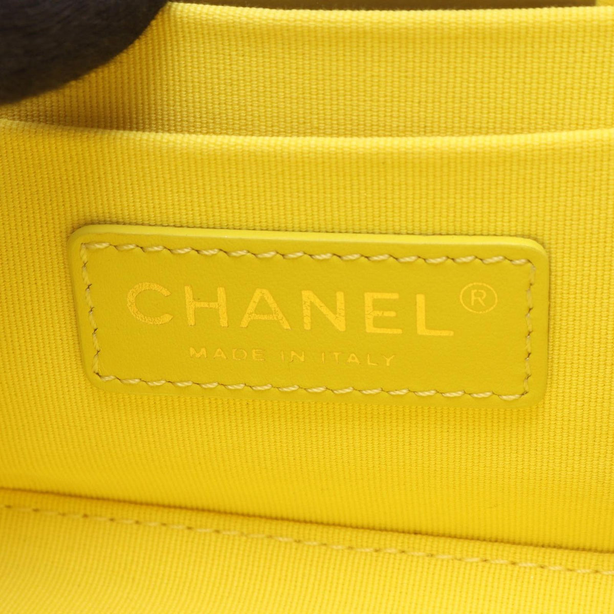 Chanel Shoulder Bag Quilted Yellow Lambskin Vanity 2-Way Chain — view 4