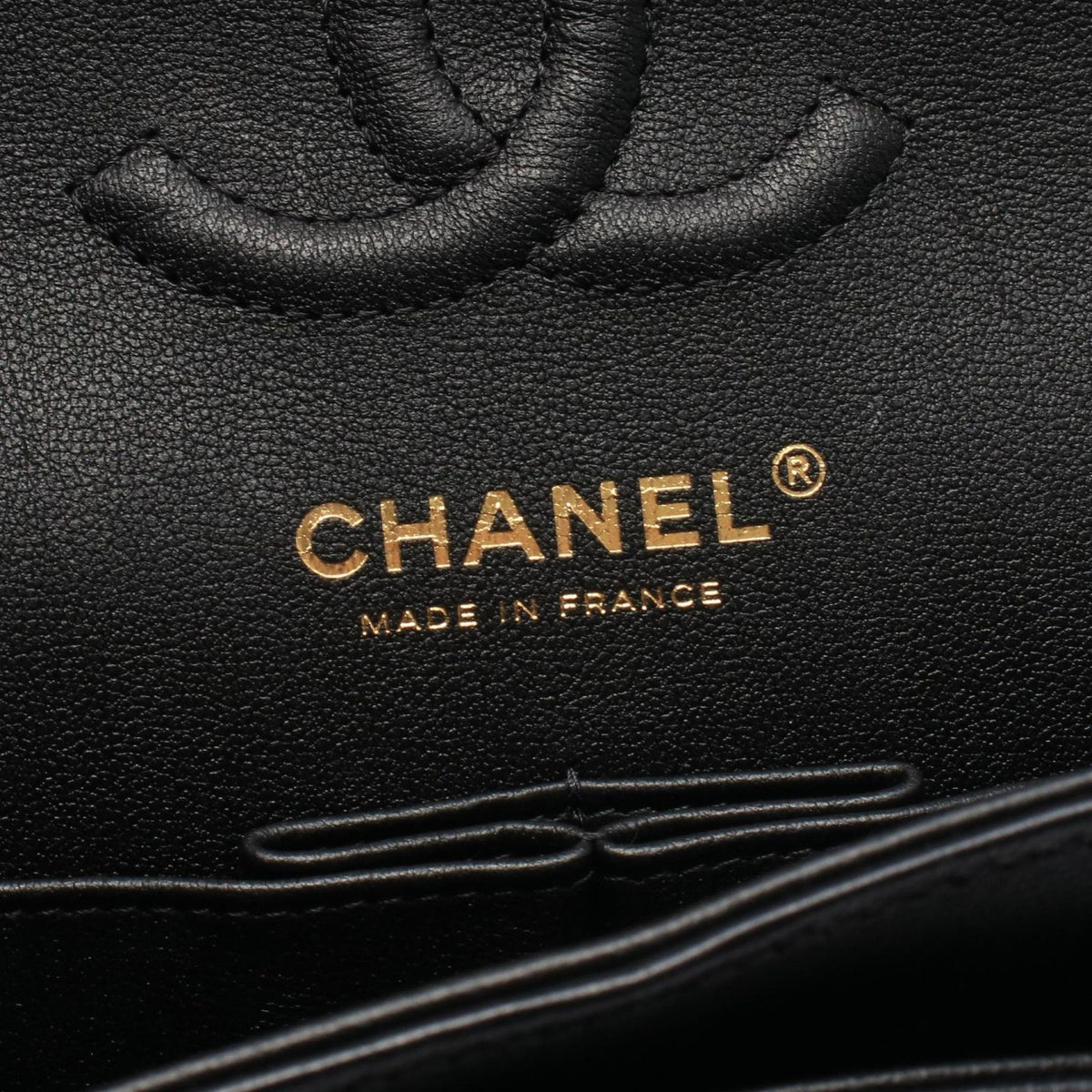 Chanel Shoulder Bag Quilted Double Flap Black Lambskin Key Charm Chain — view 4