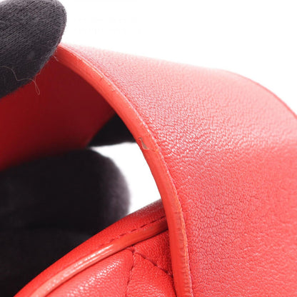 Chanel Shoulder Bag Quilted Half Here Red Leather — view 8
