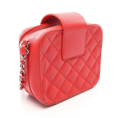 Chanel Shoulder Bag Quilted Half Here Red Leather — view 2