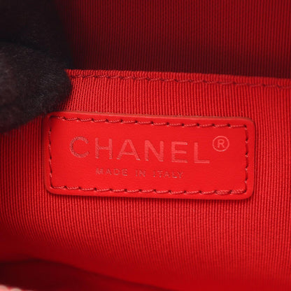 Chanel Shoulder Bag Quilted Half Here Red Leather — view 4