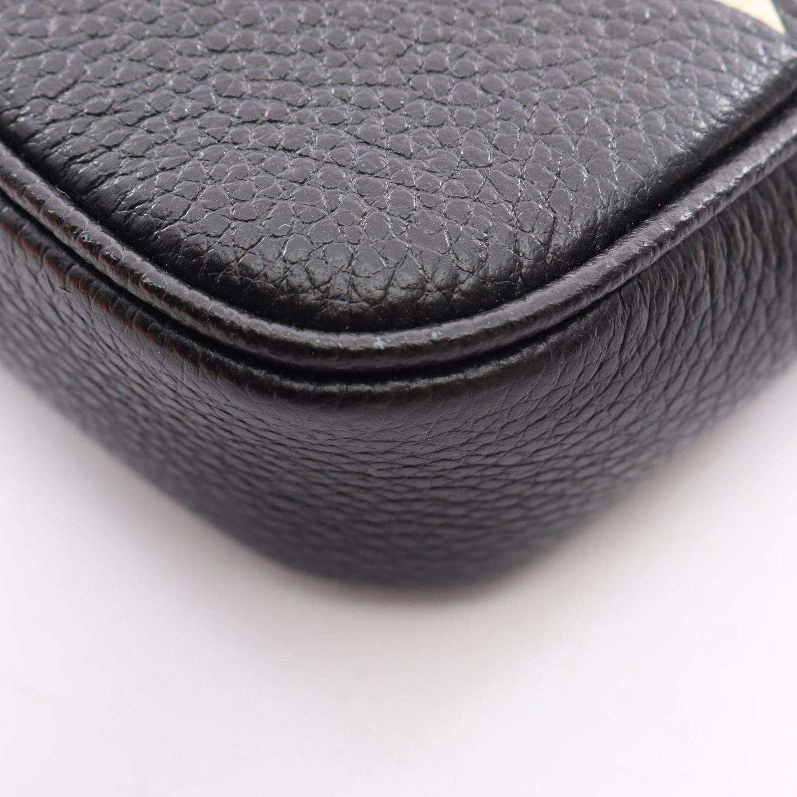 Louis Vuitton Handbag Mini Pochette Soir Bicolor Monogram Empreinte Black Beige — view 6