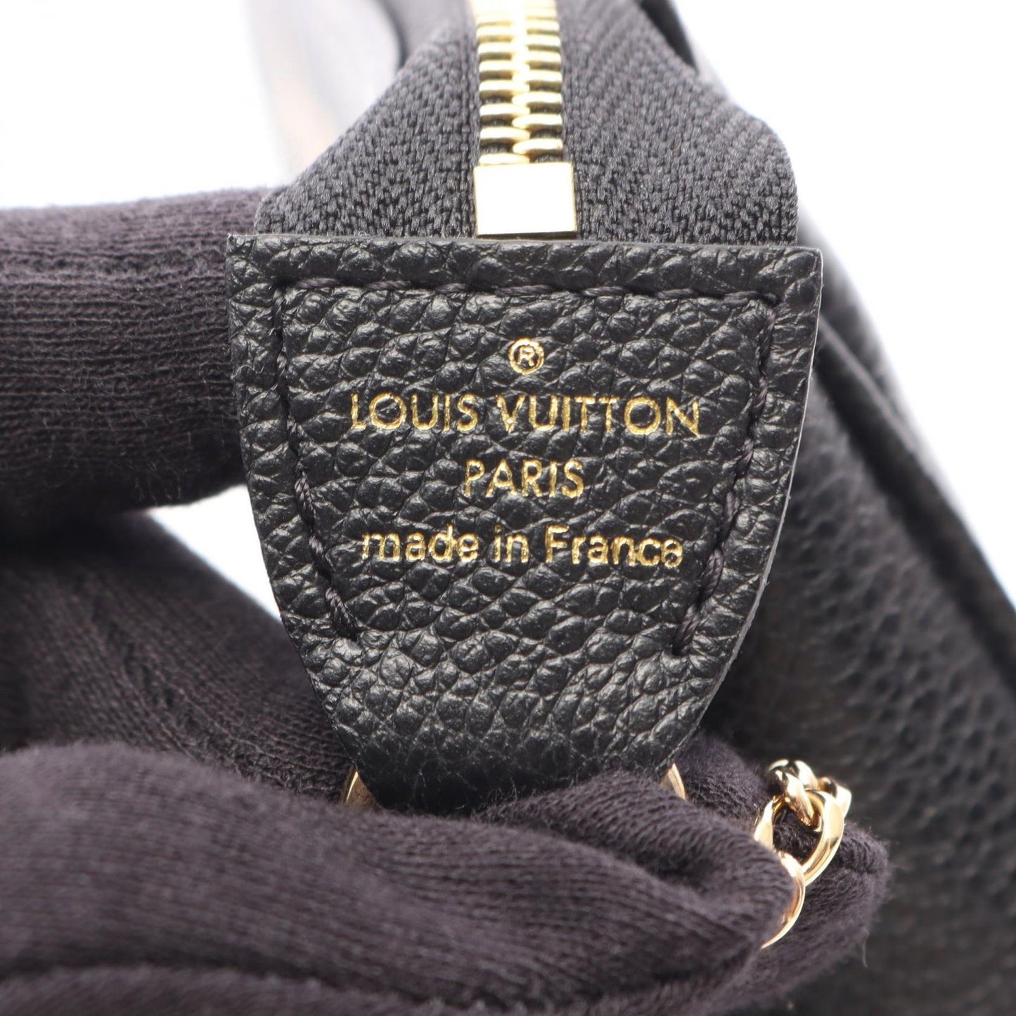Louis Vuitton Handbag Mini Pochette Soir Bicolor Monogram Empreinte Black Beige — view 4