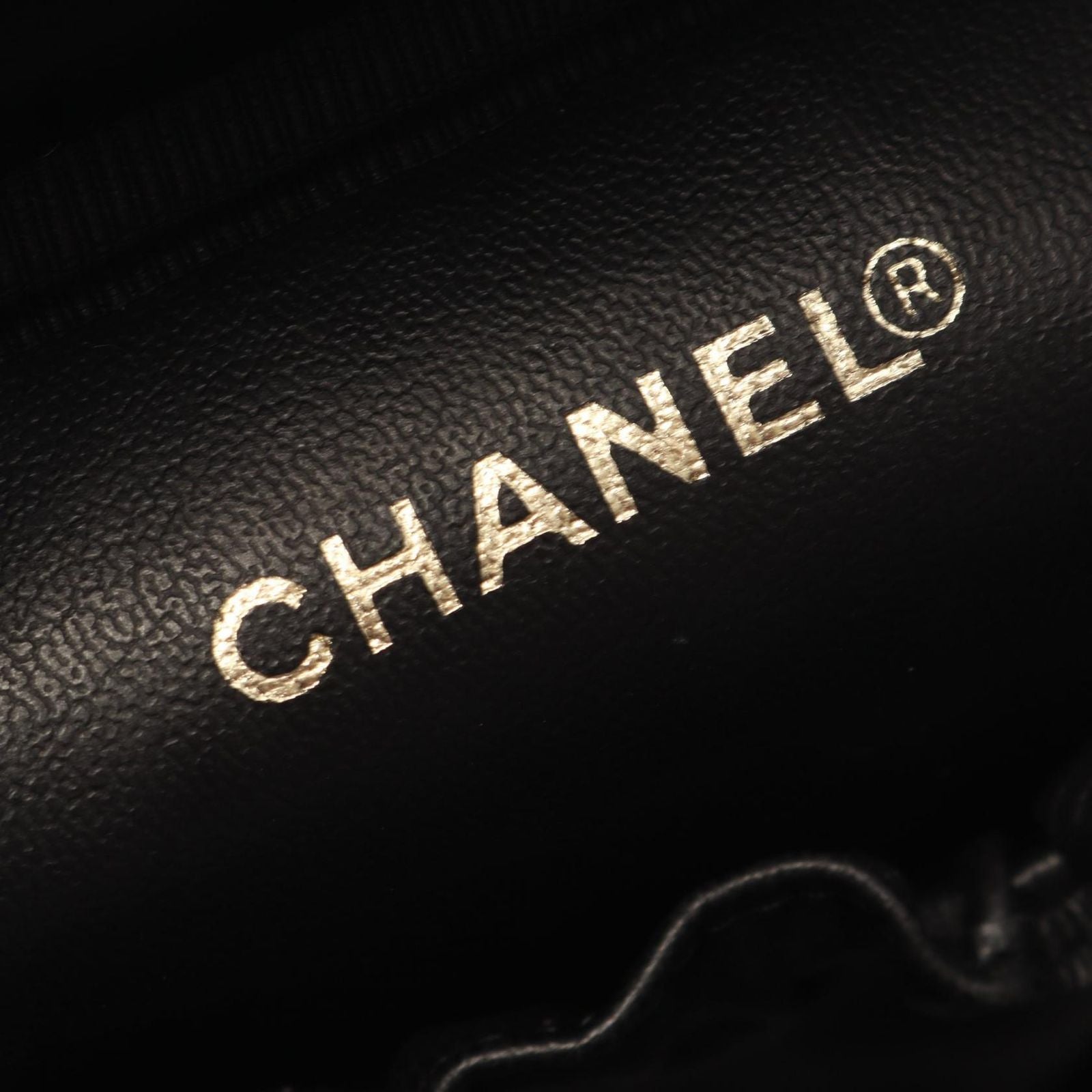 Chanel Handbag CC Logo Black Caviar Leather Vertical Vanity — view 4