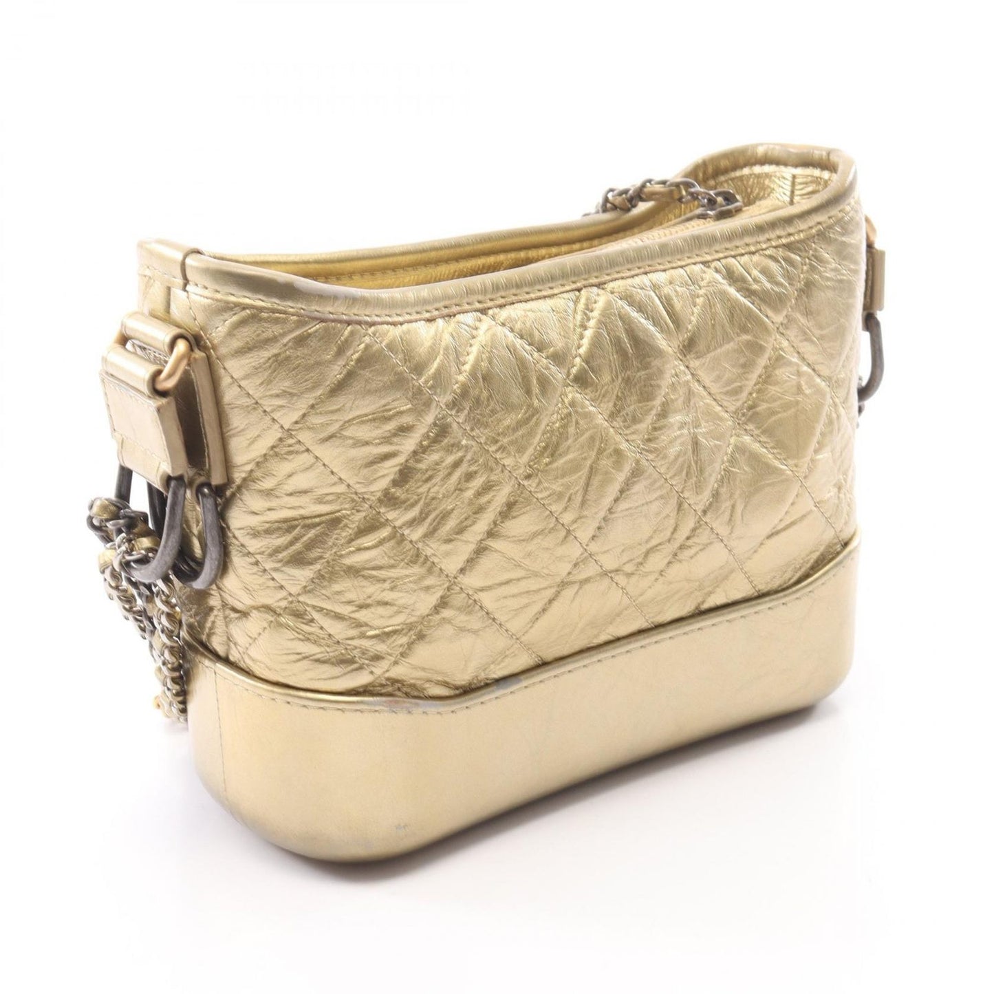 Chanel Shoulder Bag Gabriel de Small Hobo Gold Leather Chain — view 2