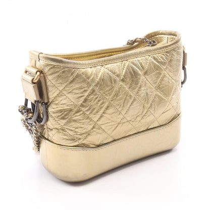 Chanel Shoulder Bag Gabriel de Small Hobo Gold Leather Chain — view 2