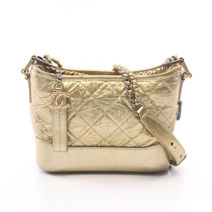 Chanel Shoulder Bag Gabriel de Small Hobo Gold Leather Chain