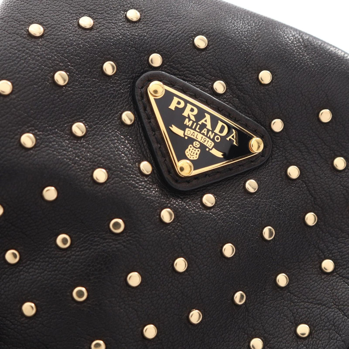 Prada Gloves Triangle Plate Studs Lambskin — view 5