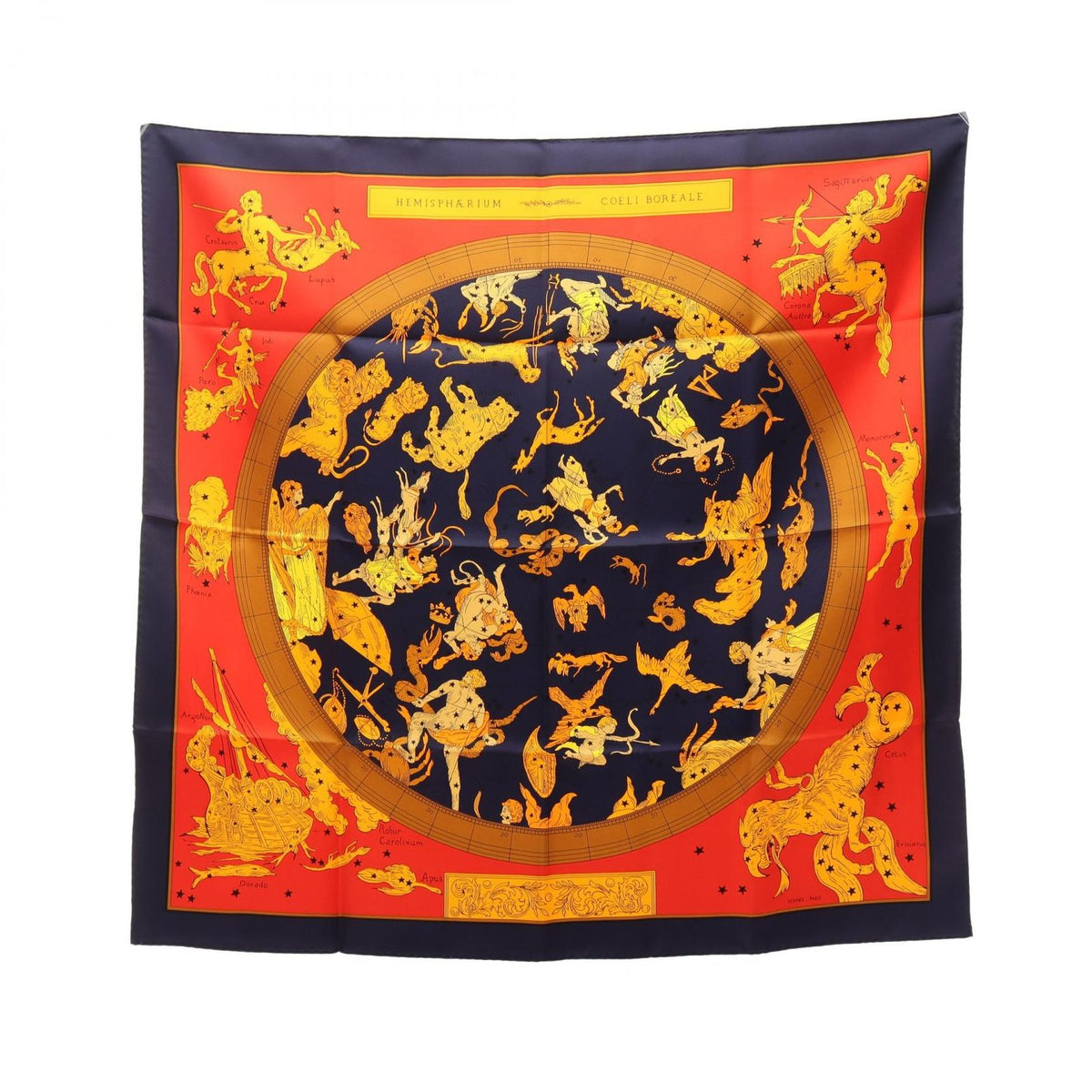 Hermes Scarf Carre 90 Hemispharium Coeli Boreale Silk