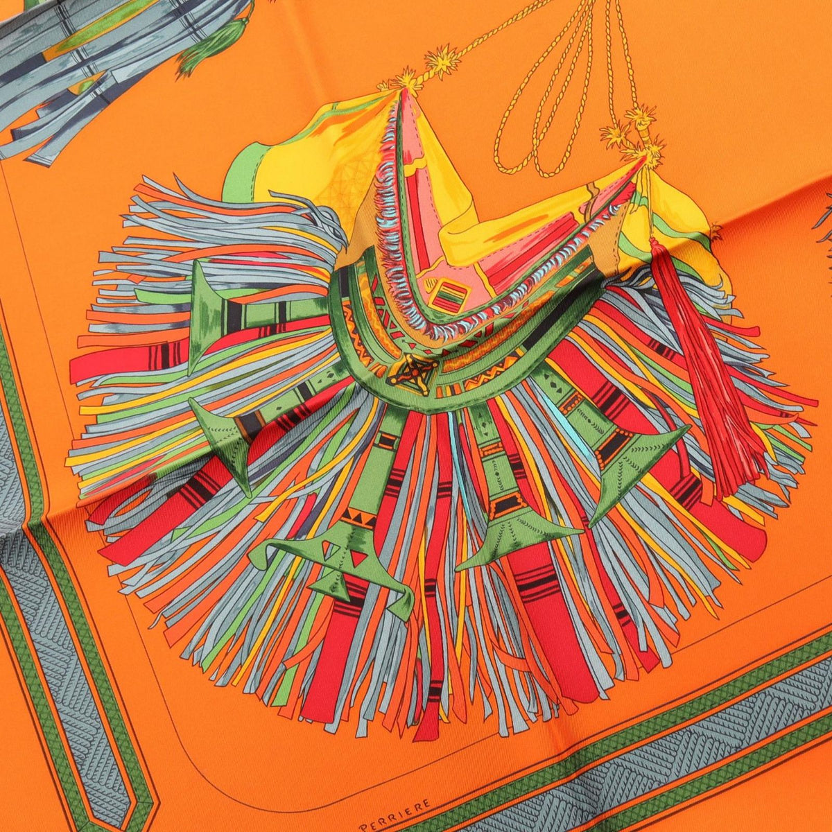 Hermes Scarf Carre 90 Cuirs du Desert Silk — view 6