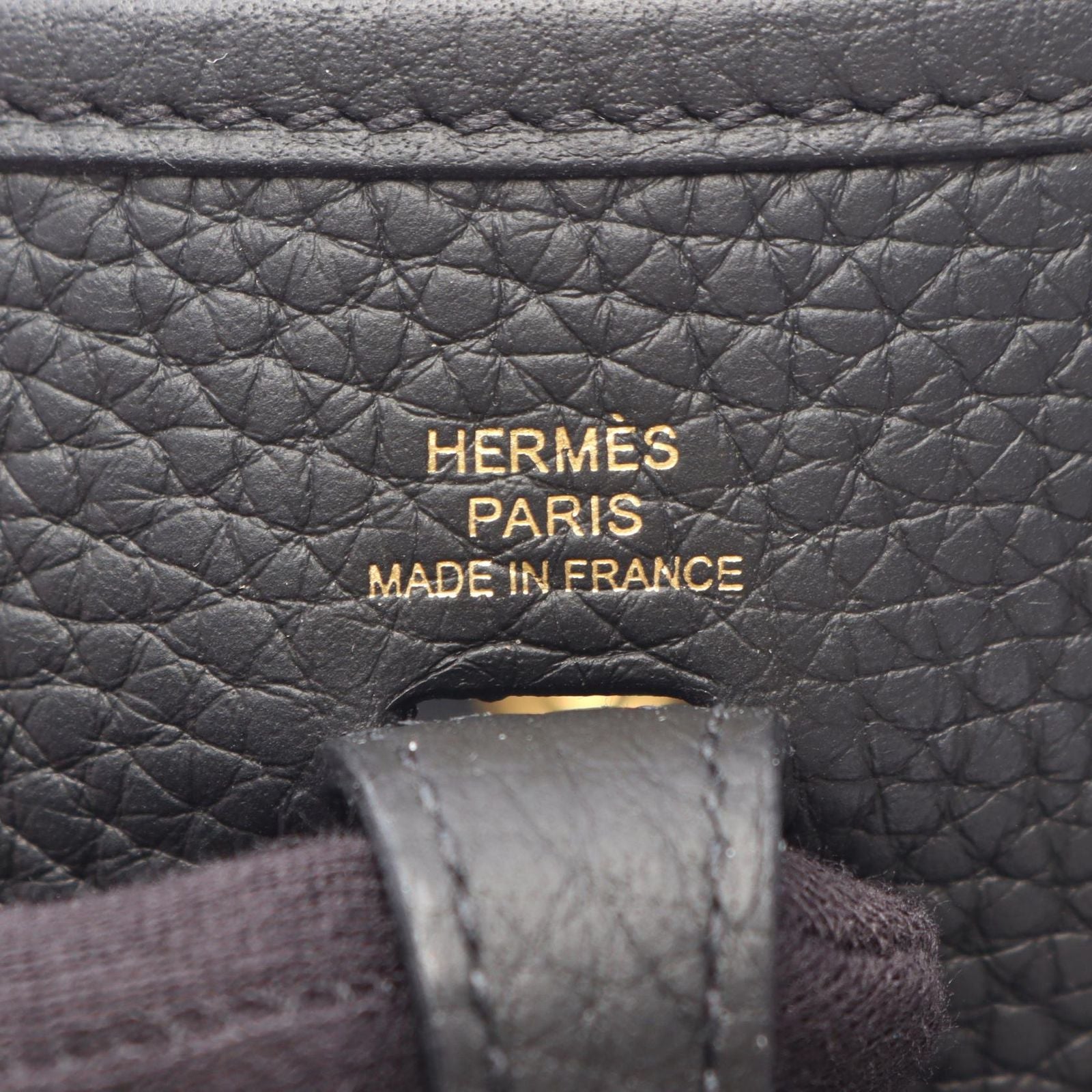 Hermes Shoulder Bag Evelyne Amazon TPM Black Leather — view 4