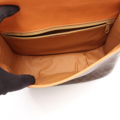 Celine Shoulder Bag Macadam Star Ball Brown Dark Canvas Leather — view 3