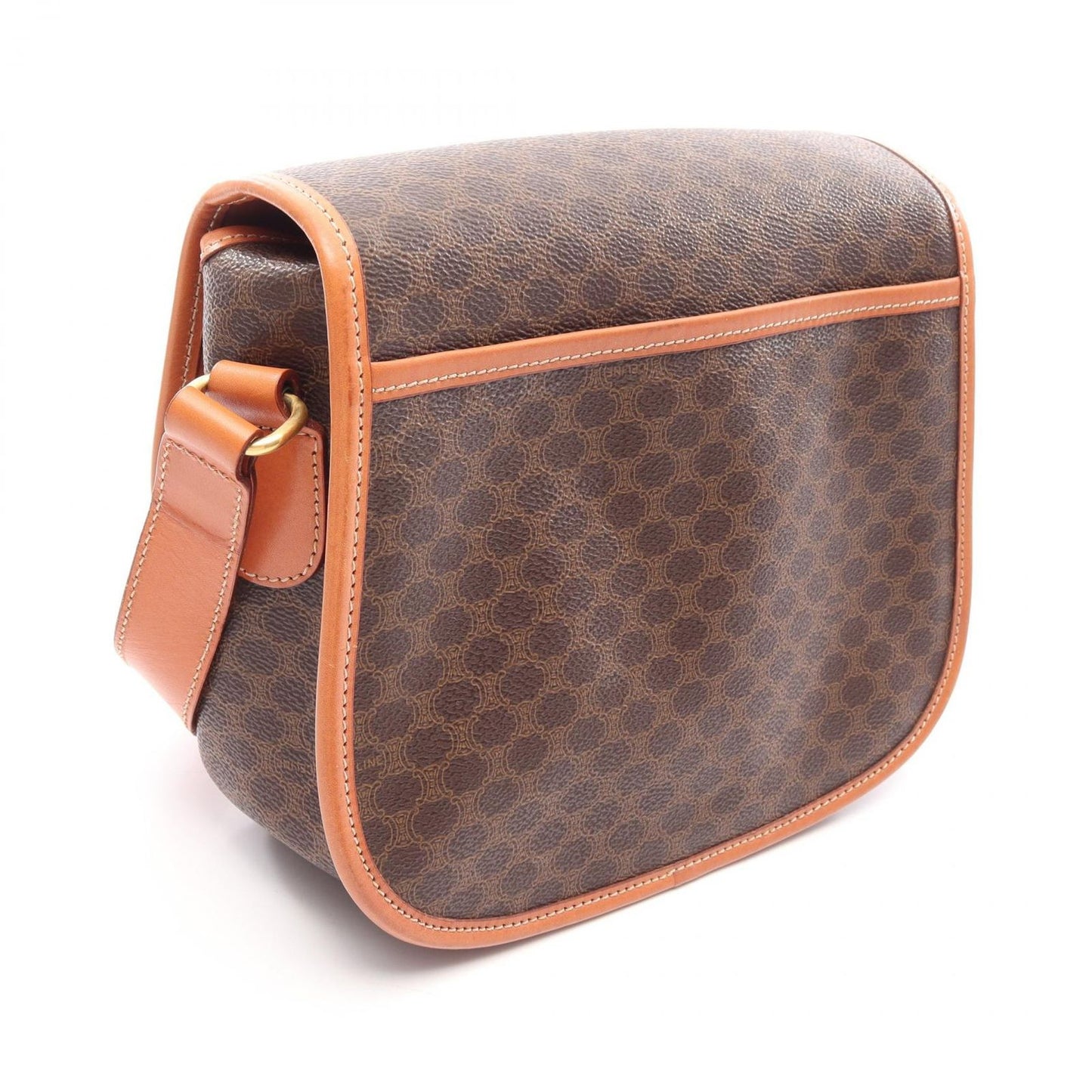 Celine Shoulder Bag Macadam Star Ball Brown Dark Canvas Leather — view 2